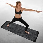 Plyopic Yogamatte mit Muster | Umweltfreundliche Rutschfeste Matte mit Trageriemen. 6mm Dicke. Ideal fur Yoga Pilates Fitness Ubungen und Workouts