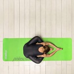 Relaxdays Yogamatte 1 cm dick für Pilates Fitness gelenkschonend mit Tragegurt Gymnastikmatte 60 x 180 cm