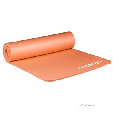 Relaxdays Yogamatte 1 cm dick für Pilates Fitness gelenkschonend mit Tragegurt Gymnastikmatte 60 x 180 cm