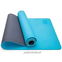 RE:SPORT Yogamatte Phthalatfrei Gymnastikmatte rutschfest Fitnessmatte schadstofffrei Trainingsmatte mit Tragegurt 183 x 61 x 0,6 cm