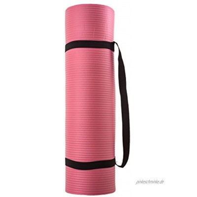 silly.con Fit & Fun 14013 Fitness- und Yogamatte mit Tragegurt pink aus NBR Kautschuk ca. 173 x 61 x 1 cm