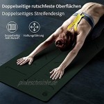 Topmat Profi Yogamatte,Yogamatte rutschfest aus TPE,Übungsmatte Sportmatte für Yoga,Pilates Fitness-183 x 61 x 0,6cm