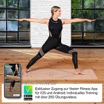Vesta+ Yogamatte Naturkautschuk + Fitness App Yogamatte Kork BPA frei & rutschfest Deine nachhaltige Yogamatte Kautschuk aus öko Naturkork Die Kork Yogamatte für das Plus Deinem Workout.