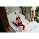 Yoga Design Lab Combo Yogamatte | rutschfest Matte Handtuch Guter Halt bei viel Schweiß Naturkautschuk | mit Tragegurt