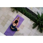 Yoga Design Lab Die Flow Yogamatte | Entwickelt für Unterstützung | Extra-Dick | Reversible | Ideal für Hot Yoga Power Vinyasa Ashtanga & langsame Workouts | Mit Tragegurt