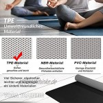 Yogamatte xxl 183x122x0.6cm super weiche Trainingsmatte groß verschleißfeste Sportmatte aus tpe mit Tragegurt&Tasche
