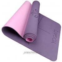 YOGATI Yogamatte rutschfest Schadstofffrei mit Tragegurt. Yoga Matte mit Ausrichtungslinien für die Körperhaltung. Ideal Yogamatten als Gymnastikmatte Sportmatte Fitnessmatte Jogamatte Yoga mat