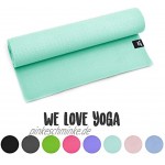 zenpower Yogamatte We Love Yoga 180 x 60 x 0,6 cm Rutschfest & leicht dünne Sportmatte für Zuhause: Pilates Gymnastik u.v.m.