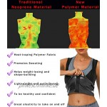 DYUAI Sauna Schwitzweste für Frauen Wärmeeinschluss Workout Tank-Top Saunaanzug Kompressions-Shirts Taillentrainer Fitness Polymer mit Reißverschluss