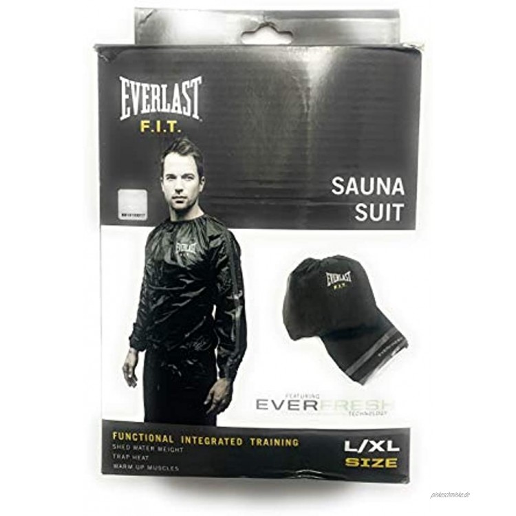 Everlast Unisex – Erwachsene M Sauna Suit Box Equipment schwarz grau L XL