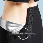Frauen Abnehmen Schwitzhose Schwitzen Zweireiher Elastische Taille Trainer Bauch Kontrolle Fitness Leggings Body Shaper Yoga Hose Fünf-Punkt-Hose Dreipunkthose Hose Color : A Size : Medium