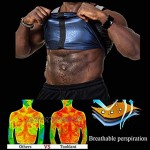 Herren Sauna Schwitzweste Gewichtsverlust Polymer Taille Trainer Weste Body Shaper Reißverschluss Tank Top Workout Shirt