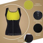 IFLOVE Damen Body Shaper Hot Sweat Workout Tanktop Abnehmen Sauna Weste Neopren Kompression Thermal Shirt mit Reißverschluss