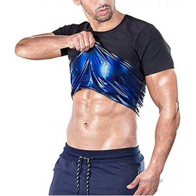 Männer Sauna Heat Trapping T-Shirt Training Taille Shaper Kurzarm Tops Workout