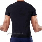 MFFACAI Sauna Sweat Weste Korsett Taille Trainer Body Top Shapewear Schlankheits-T-Shirt Kurze Ärmel Übungszubehör Anzug Bauchkontrolle Herren Heat Trapping T-Shirt für Herren Damen