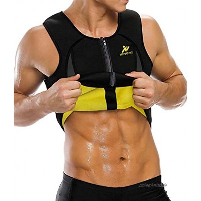 NINGMI Herren Abnehmen Weste Hot Sweaty Bauch Body Shaper Taille Trainer Weste Neopren Sauna Workout Shirt für Gewichtsverlust