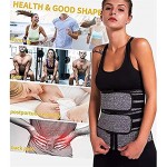 Taillentrainer Korsett Trimmer Gürtel Atmungsaktiv Latex Taillenkorsett für Frauen Neopren Gewichtsverlust Saunagürtel Color : Gray Size : S