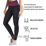 TrainingGirl Sauna-Trainingshose mit hoher Taille aus Neopren für Gewichtsverlust Workout Capri-Leggings mit Reißverschlusstasche für Damen