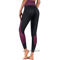 TrainingGirl Sauna-Trainingshose mit hoher Taille aus Neopren für Gewichtsverlust Workout Capri-Leggings mit Reißverschlusstasche für Damen