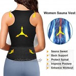 Yokald Damen Sauna Effekt Anzug Taille Trainer Weste Zipper Abnehmen Neopren Korsett Fitness Shapewear Kompression Top Körperformer für Workout Shirt