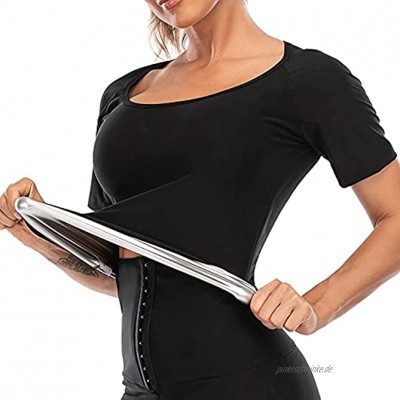 Ypnrd Damen Sauna Schweißweste Polyurethan Laufshirt Abnehmen Workout Tank Tops für Gewichtsverlust Fatburner