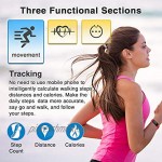 Blutdruck-Armbanduhr Fitness-Tracker Herzfrequenzmesser wasserdicht Farbe Smart-Armband Schrittzähler Aktivität für Android & iOS dunkelblau