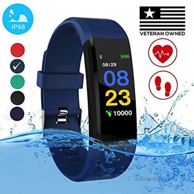 Blutdruck-Armbanduhr Fitness-Tracker Herzfrequenzmesser wasserdicht Farbe Smart-Armband Schrittzähler Aktivität für Android & iOS dunkelblau