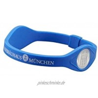 Chaps Merchandising Hofbräu Silikon-Armband Power HB Logo Blau Energieband Sport Wellness Trachten Accessoires Hologramm