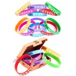 LOY-Loops Motivationsarmbänder Inspirierende Silikon Armbänder Gummi Armbänder 6-teiliges Armbandset für Herren und Damen Sport-Party-Dekoration-Geschenk Grösse: Erwachsene Adult Teens