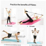hong Wu 1set Pilates Bar-Stick Workout Bands Widerstand Yoga Band Pilates Reformer Für Tragbare Gym Home Fitness Supplies Blau