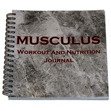 Musculus – The Workout and Nutrition Journal – Fitness Journal – Workout Log – Fitness Planer – Tagesplaner – 15,2 x 15,2 cm – laminierter Einband