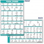 QuickFit Kurzhantel-Übungen und Yoga-Posen Set – laminiertes 2-Diagramm-Set – Kurzhantel-Übungen & Yoga-Positionen