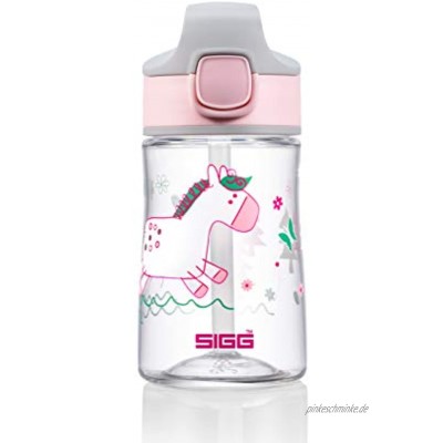 SIGG Miracle Pony Friend Kinder Trinkflasche 0.35 L Kinderflasche mit auslaufsicherem Deckel einhändig bedienbare Wasserflasche aus Tritan