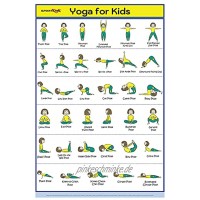 SPORTAXIS Yoga-Poster für Kinder mit großen und niedlichen Illustrationen – Yoga-Übungen für Kinder – Fitness-Training für junge aktive Kinder – robust und laminiert – 45,7 x 68,6 cm