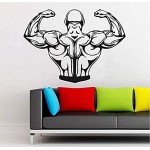 Wandaufkleber Schlafzimmer Muskel Männer Bodybuilding Fitnessstudio Gewichtheben Kraft Gewichtheben 78X57Cm