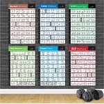 ZzSTX Bodybuilding Gym Sport Fitness Hantel Leinwand Poster Kettlebell Workout Übung Trainingstabelle Wandbilddrucke50X70Cm Ungerahmt