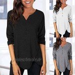 Blouse,Women's Summer Long Sleeve V-Neck Blouse Shirt Women's Colour Block Shirt Women's Casual T-Shirt Cotton Knitted Sweatshirts Shirts Women's Pullover Long Sleeve Tops Crew Neck Tunic Blouses