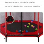 Trampoline für Kinder mit Sicherheitsnetz Kleinkind Kinder Indoor Outdoor Aktivitätsspaß Farbe: Rot