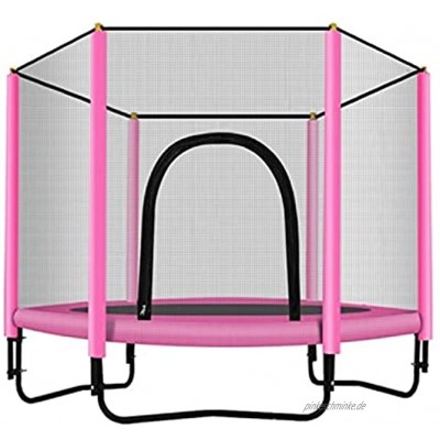 WanuigH Mini Trampolin 60-Zoll-Trampolin mit Innen- oder Outdoor-Trampolin für Kinder Einfach zu Verwenden Farbe : Pink Size : 125x150cm