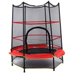 WJIN 55 Zoll großes Trampolin mit Schutznetz-Runde Outdoor Indoor Junior Kid Trampolin Jump Bounce mit Sicherheitsnetz Kleinkinder Spiel