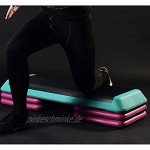 KIKIRon Aerobic-Pedal Aerobic Step mit 3 Riser Übung Fitness-Training Stepper Griffige Oberfläche for Innen- und Außenanwendungen Aerobic-Fitnesspedal Farbe : Grün Size : 110x41x21cm