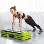 WSVULLD Aerobic Schritt Plattform Fitness Pedal Abnehmen Übung Schritte Startseite Vitalität Gymnastik Aerobic Fuß Rhythmische Gymnastik Farbe: Grün Größe: 110x42x24cm