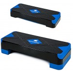 Xylo Sapphire Aerobic Steppbrett 2-Stufen höhenverstellbar Stepper Step-Bench Home-Stepper Steppbank Gymnastik Muskulatur Fitnessboard Fitness Fettverbrenung
