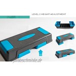 ZzheHou Aerobic Step Plattform Aerobic Step-Plattform Höhenverstellbarkeit Workout Fitnessgeräte Stepper Trainer Griffige Oberfläche Farbe : Blau Size : 70x27x22cm