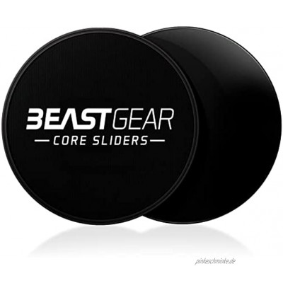 Gleitscheiben von Beast Gear – Doppelseitige Gliding Discs für Bauchmuskeltraining Für Teppich & Holzböden