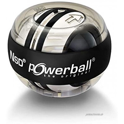 Powerball Autostart Core gyroskopischer Handtrainer mit Metallrotor inkl. Aufziehmechanik transparent-grau das Original von Kernpower