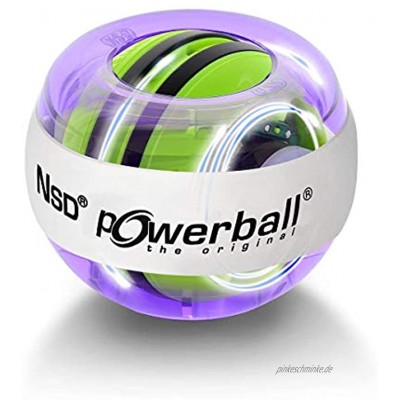 Powerball Autostart Multilight gyroskopischer Handtrainer mit blau-rotem Lichteffekt inkl. Aufziehmechanik transparent-violett das Original von Kernpower