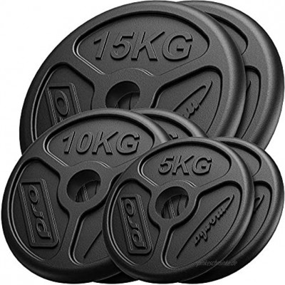 Marbo Sport Olympia Guss Hantelscheiben-Set Gewichte mit ø50 51 mm Bohrung | Set 30kg 50kg 60kg zur Auswahl | Made in EU
