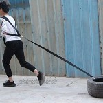 PoeHXtyy Widerstandstraining-Ausrüstungsgurt Reifen-Zuggurt Fitness-Gewicht-Tragwiderstand