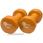 REXOO Vinyl Hanteln Kurzhanteln Gymnastikhantel Gewichte 2er Set 2X 0,5kg bis 2X 5,0kg